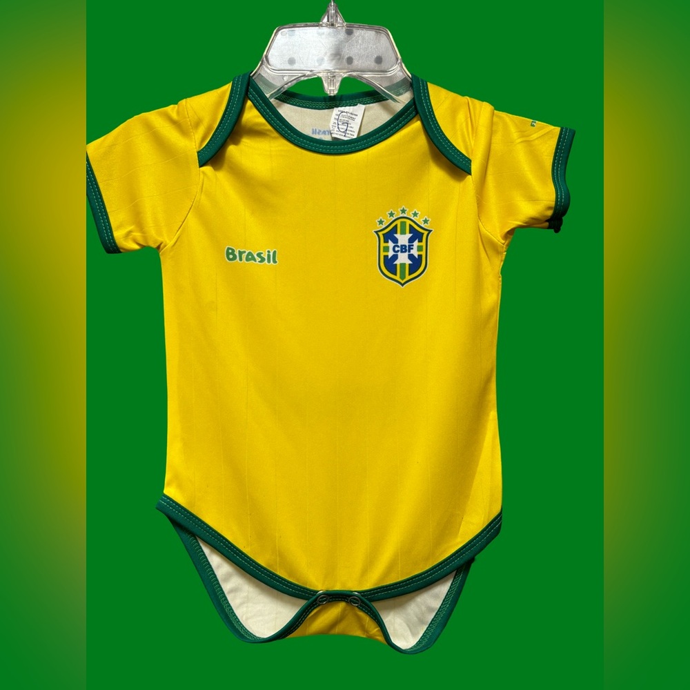 BRAZIL , INFANT , 2014 WORLD CUP , ONE PIECE , SIZE 3 - 5 MONTHS